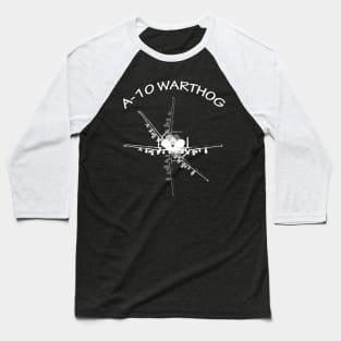 A-10 Warthog Military Combat Aircraft Baseball T-Shirt